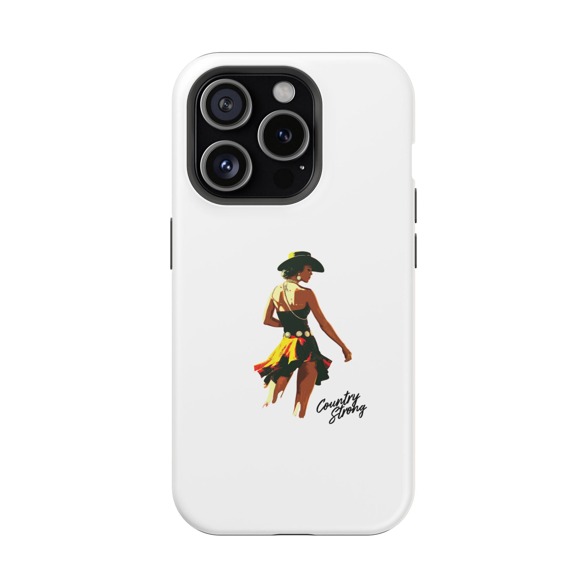 Phone Case — Retro Country Girl Illustration Magnetic Impact-Resistant Case