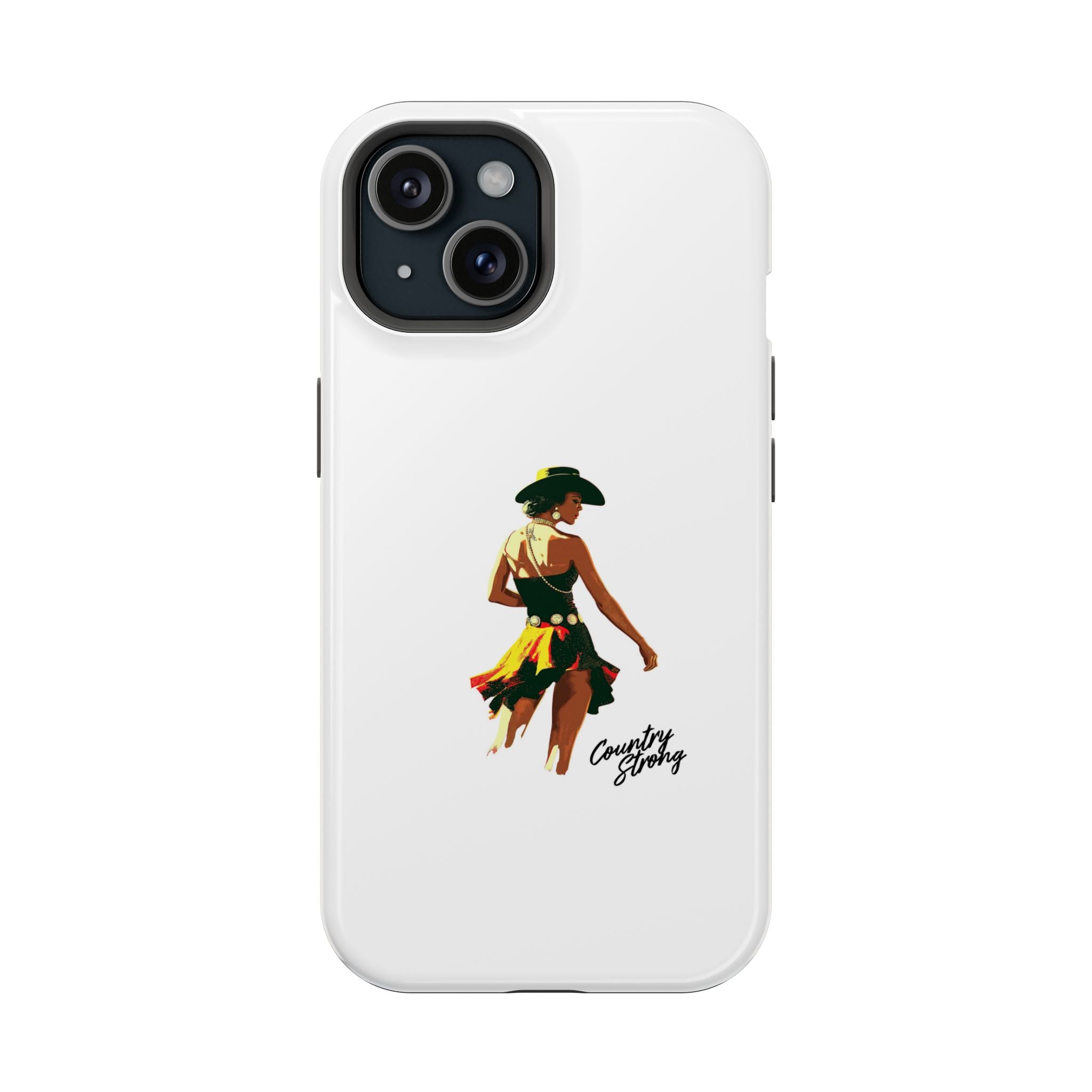 Phone Case — Retro Country Girl Illustration Magnetic Impact-Resistant Case
